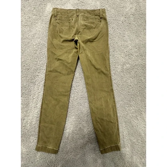 J. Crew Chino Pants Women's Size 26 Green Flex Straight Khaki - Picture 8 of 8